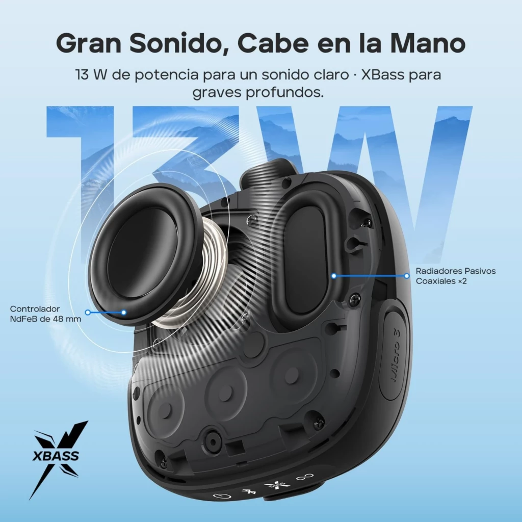 TRIBIT StormBox Micro 3 avec son XBass 13 W, noir - Enceinte Bluetooth - Ítem7