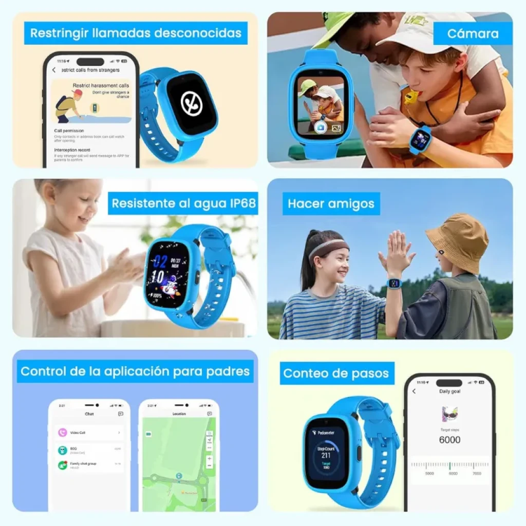 Smartwatch infantil Lagenio K3 New Azul com ecrã tátil e câmara frontal - Item6