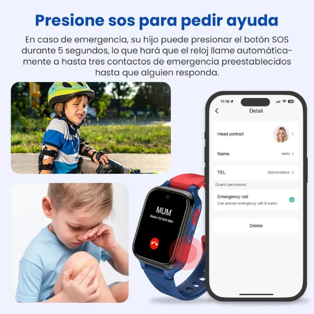 Smartwatch Lagenio K9 Azul con pantalla AMOLED y 4G - Ítem4