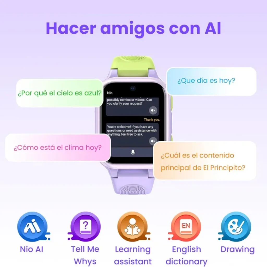 Smartwatch Lagenio K9 Roxo com ecrã AMOLED e 4G - Item2