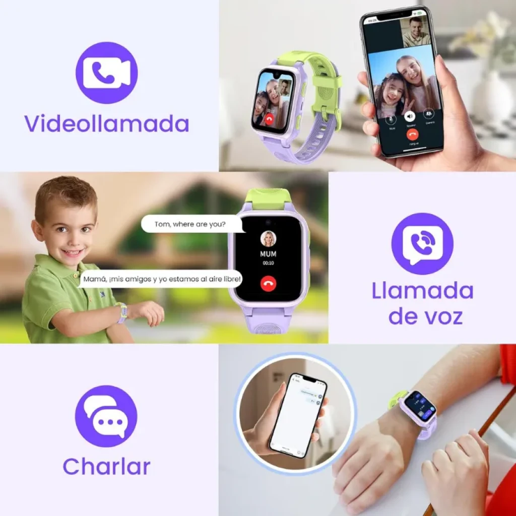 Smartwatch Lagenio K9 Roxo com ecrã AMOLED e 4G - Item7