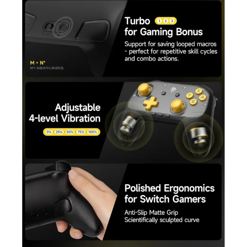 Manette EasySMX S10C noire avec joysticks à effet Hall - Ítem6