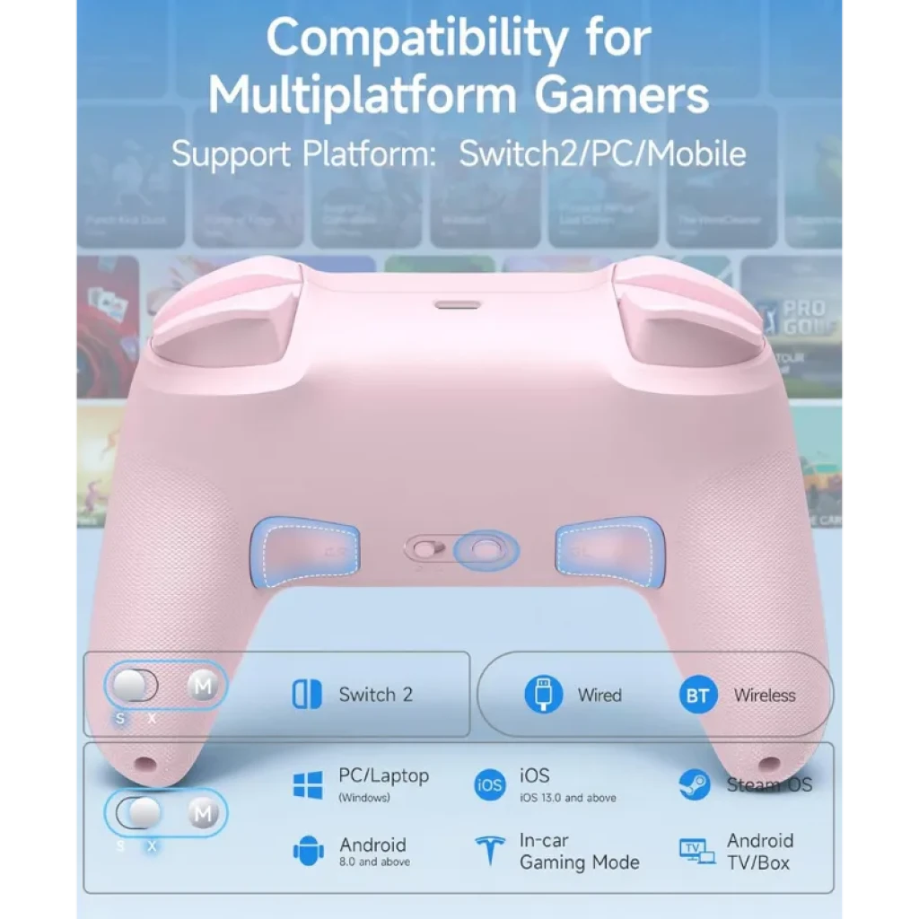 Manette EasySMX S10C Rose avec joysticks à effet Hall - Ítem6