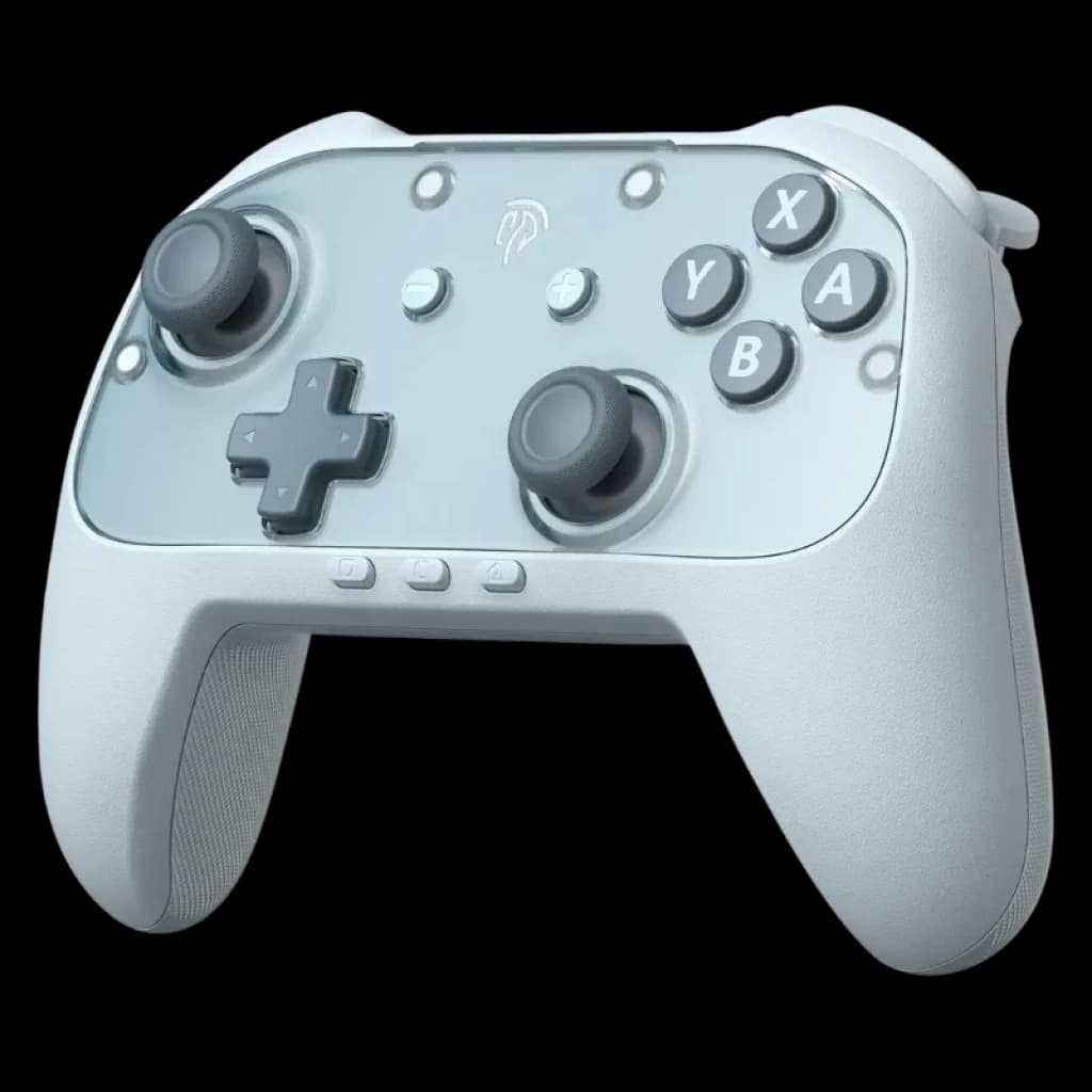 EasySMX S10 Lite Bleu manette sans fil gris bleuté avec sticks analogiques, croix directionnelle, boutons ABXY contrastés et poignées texturées