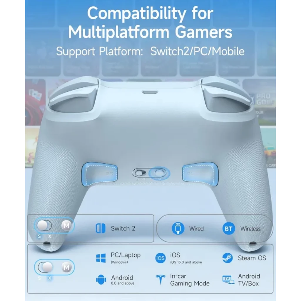 Manette EasySMX S10C Bleu avec joysticks à effet Hall - Ítem6