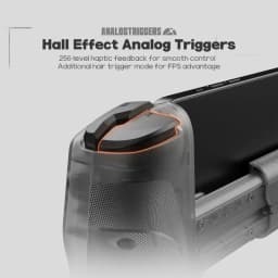 GameSir X5S Zenless Zone Zero Preto com gatilhos analógicos Hall, retroiluminação laranja e design deslizante