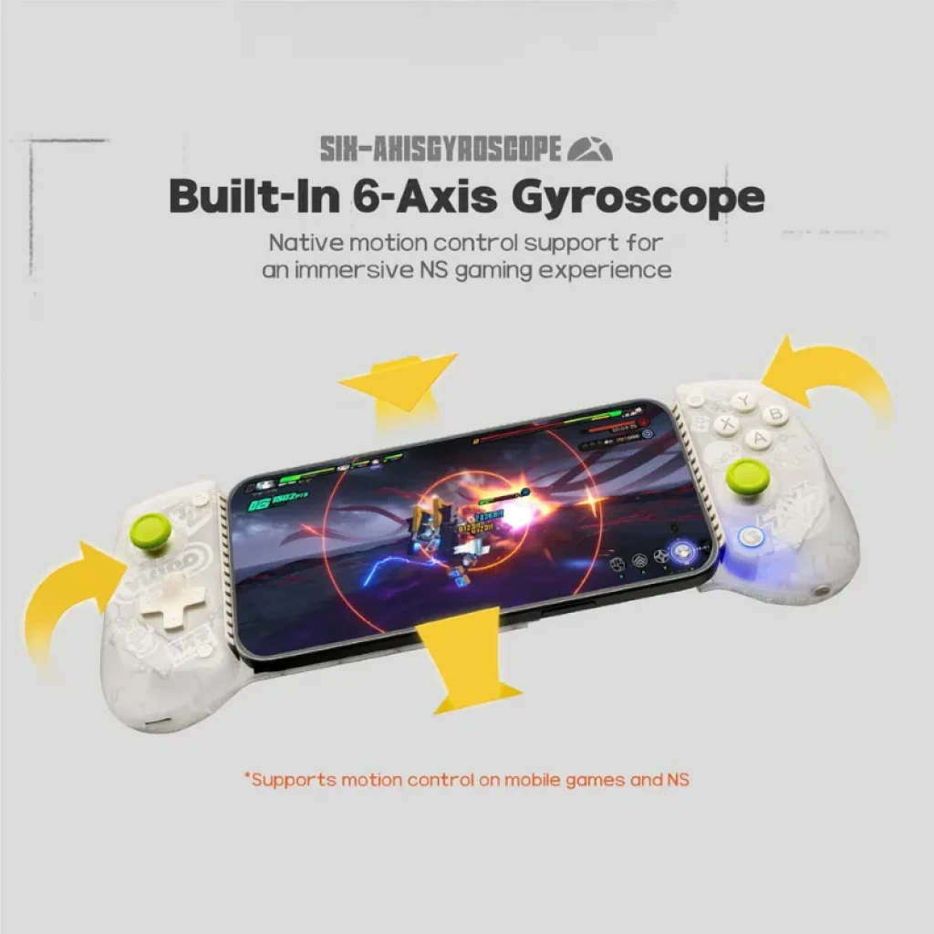 GameSir X5S Zenless Zone Zero Noir, manette télescopique noire avec motifs ZZZ, sticks et touches orange, croix directionnelle et boutons ABXY distincts - Ítem7