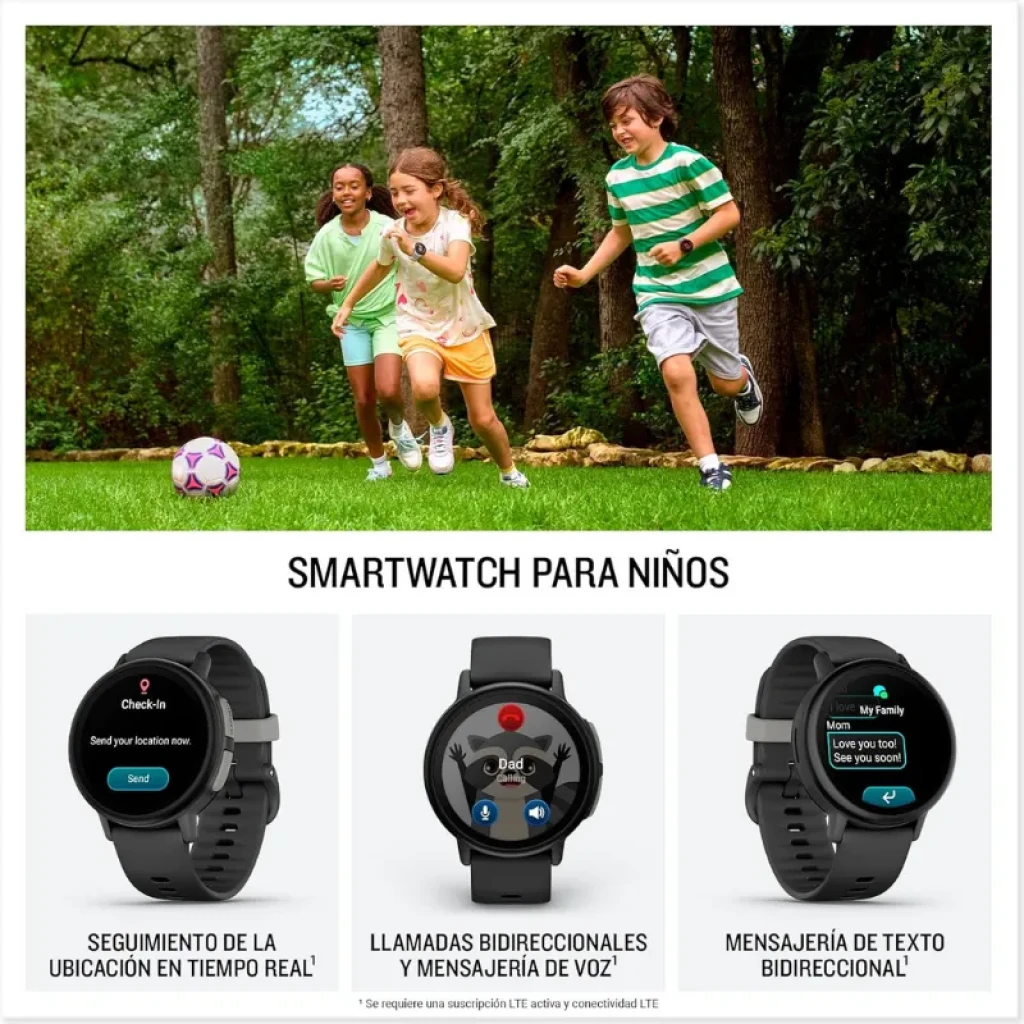 Montre connectée pour enfants Garmin Bounce 2 noire avec écran tactile AMOLED - Ítem5