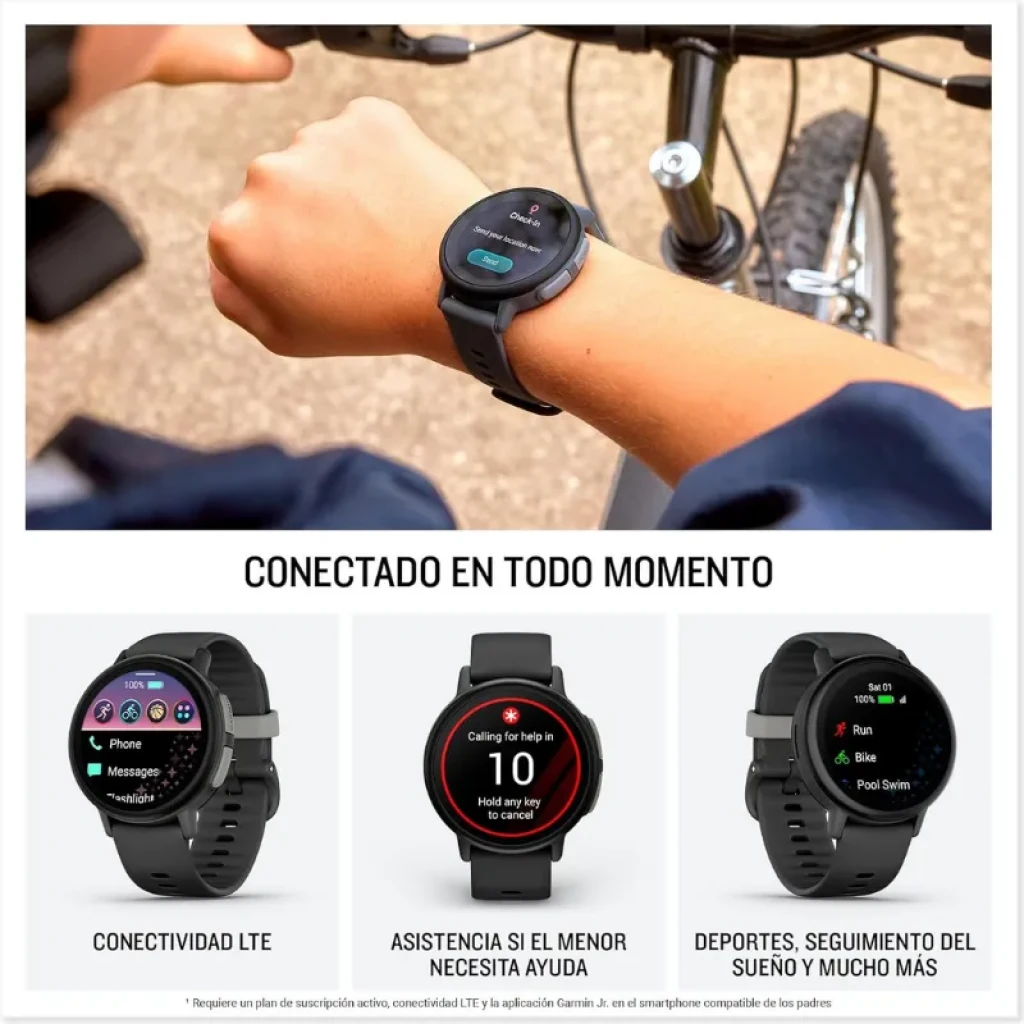 Montre connectée pour enfants Garmin Bounce 2 noire avec écran tactile AMOLED - Ítem6