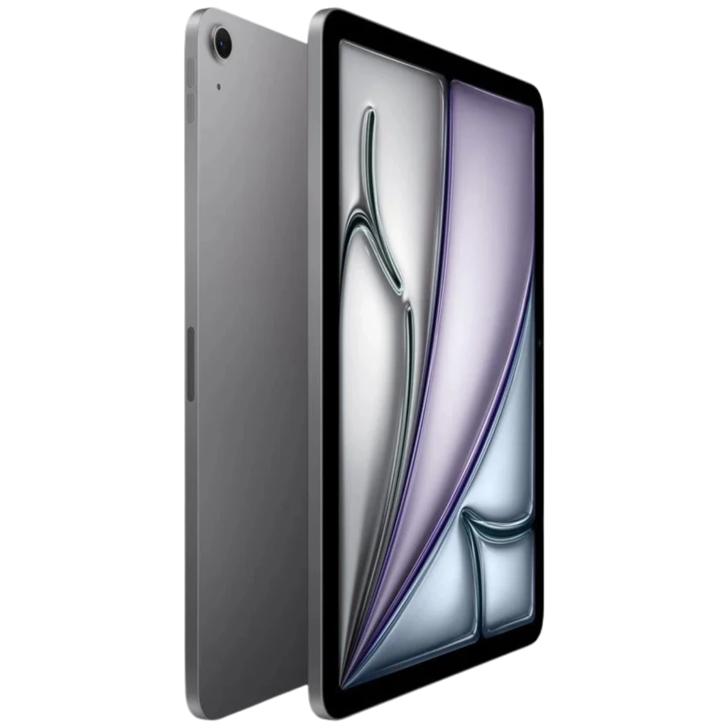 Apple iPad Air M4 11 pouces 128 Go Wi‑Fi Gris, coque gris sidéral, écran bord à bord avec fines bordures, caméra arrière unique, design fin et élégant - Ítem1