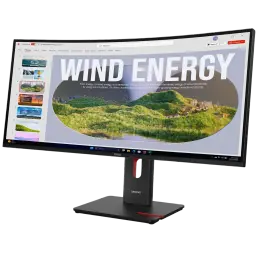 Monitor curvo Lenovo ThinkVision T34WD-40 de 34 pulgadas WQHD, 120 Hz, biseles delgados, soporte ajustable y puertos USB-C con carga 100 W