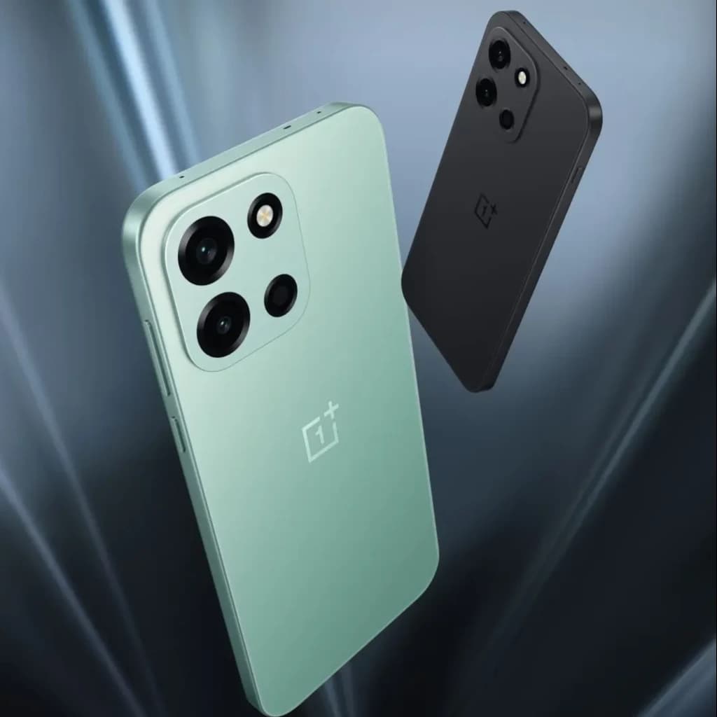 Oneplus Nord 6 5G verde con módulo triple de 50 Mpx, lente principal grande y dos cámaras auxiliares; diseño plano metálico, bordes rectos y acabado mate