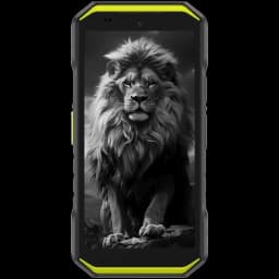 Ulefone Armor X32 Pro 5G verde robusto, corpo reforçado com cantos protegidos, moldura preta e detalhes em verde neon, tela grande com bordas espessas