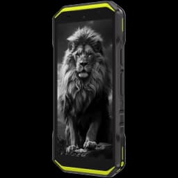 Ulefone Armor X32 Pro 5G verde robusto, corpo reforçado com cantos protegidos, laterais antiderrapantes, tela grande frontal com molduras espessas