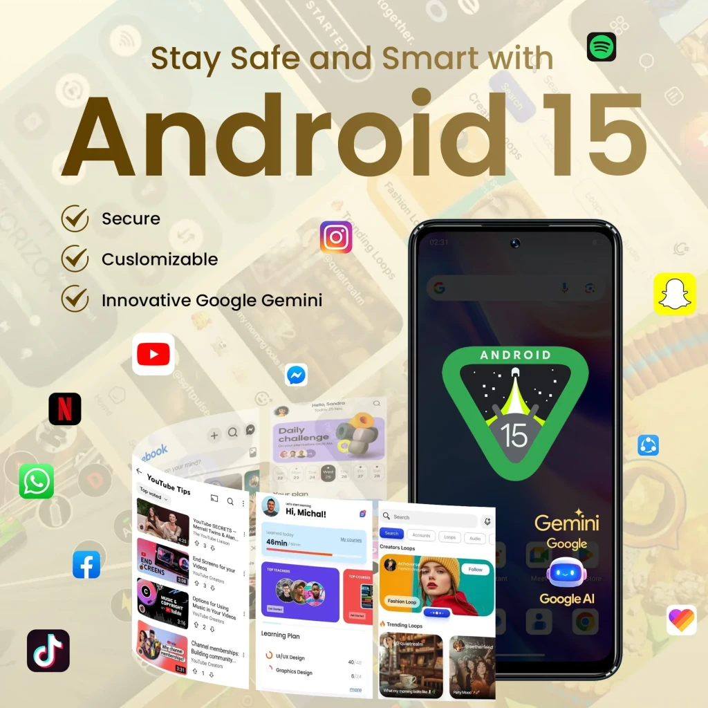 Lagenio A11 Pro negro con pantalla amplia, módulo triple de cámara trasera 50 MP, frontal en orificio, carcasa ondulada, 256GB y 8GB RAM expandible - Ítem3