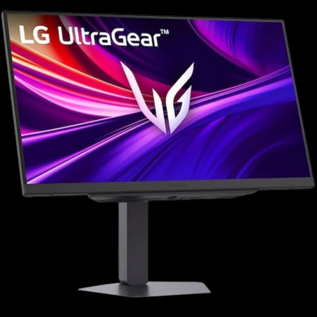 LG UltraGear 27G810A-B 27 pouces, écran gaming sans bords, dalle IPS rapide, pied réglable, logo VG lumineux, couleurs vives violets et roses