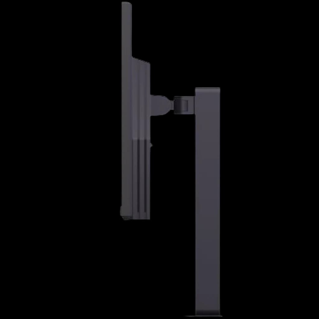 Profil latéral d’un moniteur gaming fin avec pied réglable robuste, cadre mince et connectique arrière verticale, design sobre LG UltraGear 27 pouces