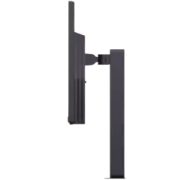 Profil latéral d’un moniteur gaming fin avec pied réglable robuste, cadre mince et connectique arrière verticale, design sobre LG UltraGear 27 pouces