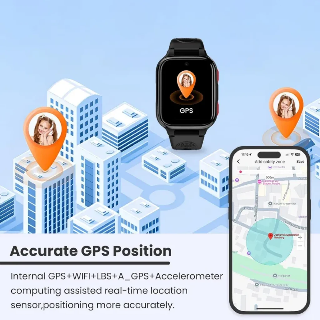 Smartwatch Lagenio K9 Preto com ecrã AMOLED e 4G - Item4