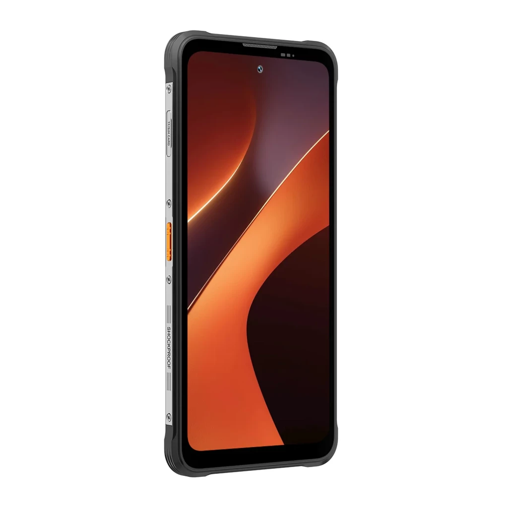 Blackview Fort 200 naranja con carcasa resistente, triple cámara trasera con sensor 16 MPx, pantalla frontal con orificio centrado y detalles negros y - Ítem4