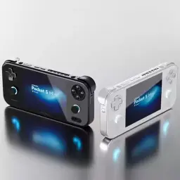 Ayaneo Pocket S Mini 8GB/128GB Blanco - Consola Retro portátil con carcasa blanca, pantalla amplia, cruceta clásica, sticks duales y botones frontales