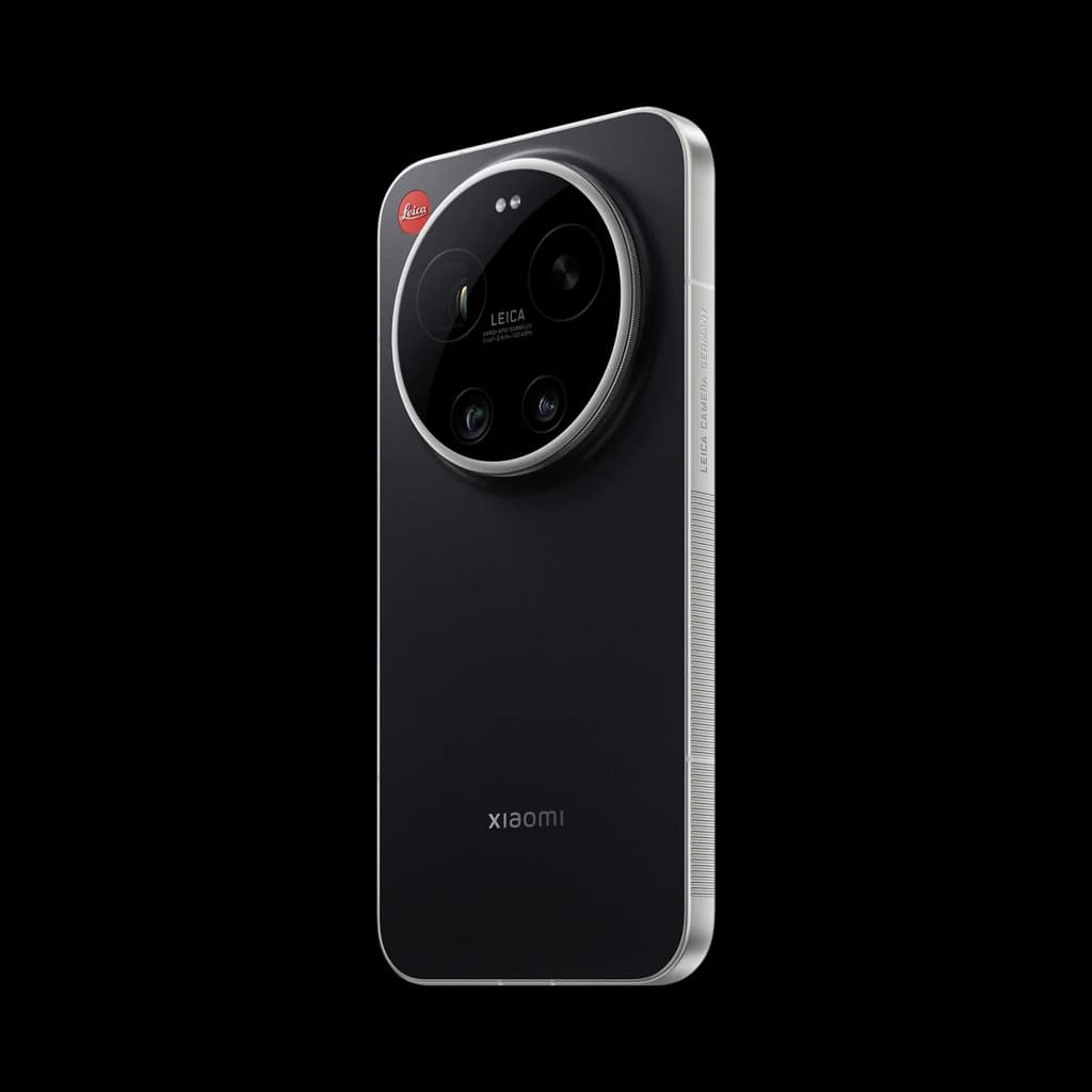 Xiaomi Leica Leitzphone 5G negro con gran módulo circular Leica, triple lente y borde metálico texturizado; diseño premium minimalista y elegante