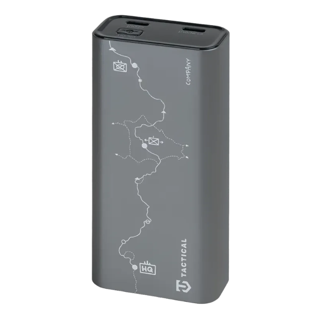Bateria externa Tactical Squad Company de 30 W e 10 000 mAh, com estrutura em alumínio e ecrã LED - Item1