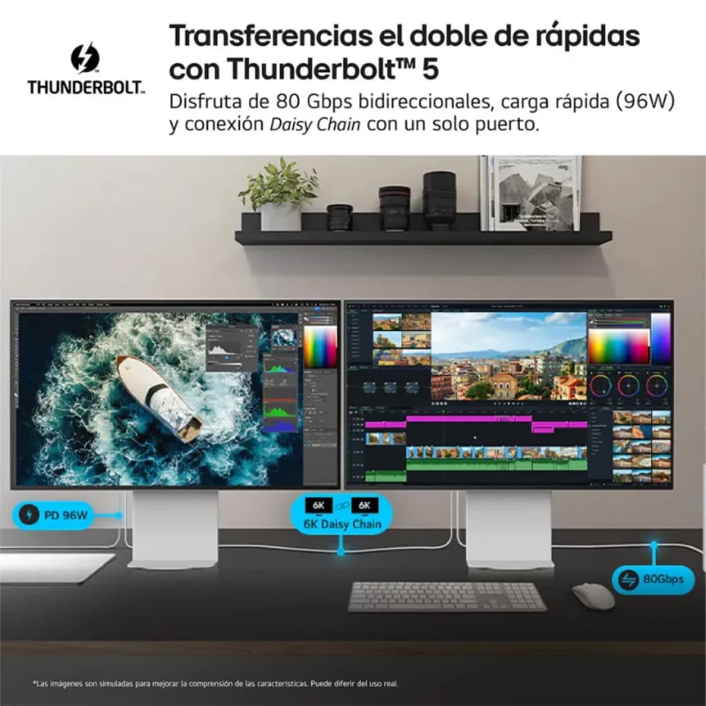 Conexión daisy chain del LG 32U990A-S