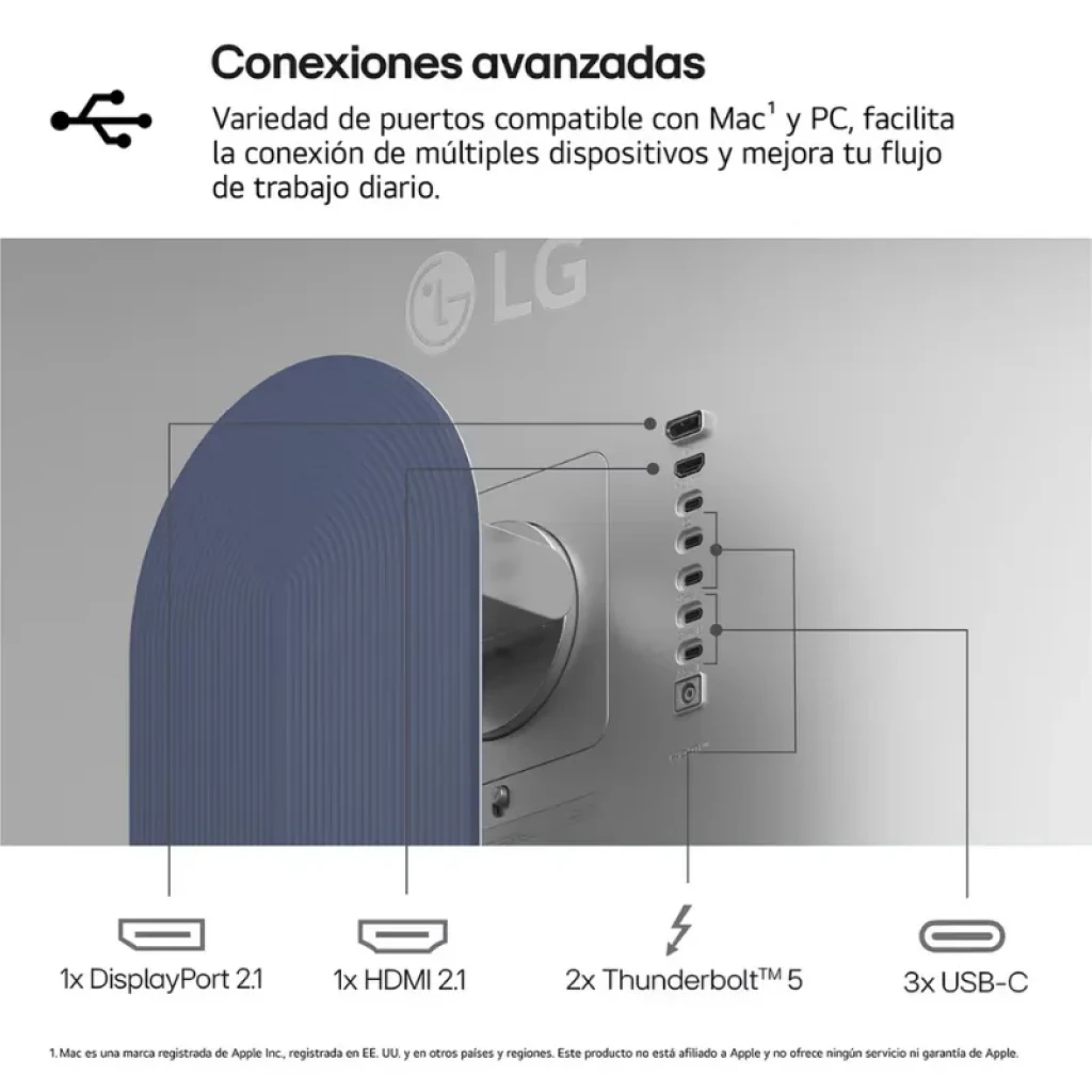 Monitor profissional LG 32U990A-S 6K com painel Nano IPS Black - Item9