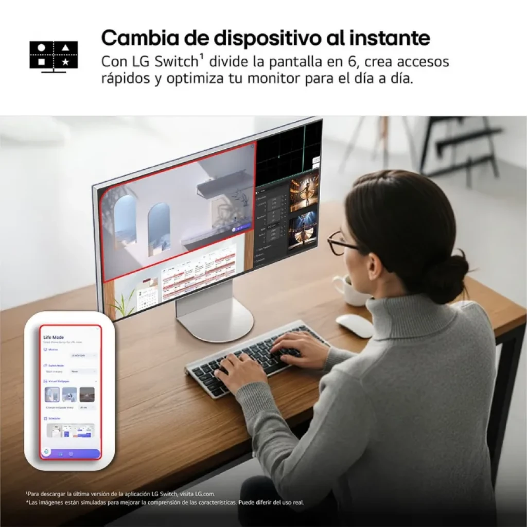 Monitor profissional LG 32U990A-S 6K com painel Nano IPS Black - Item10