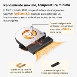 Sistema de refrigeração IceBlast 3.0 com ventilador inteligente <30 dB, heatpipes duplos e aletas otimizadas para fluxo de ar e desempenho silencioso