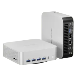 Mini PC GEEKOM A7 Max com portas USB 3.2 e leitor de cartões SD