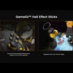 GameSir Nova 2 Lite Édition Panda – sticks Hall Effect, anneaux anti-friction, boutons A B X Y jaunes, design panda, meilleure recentrage et anti-dérive