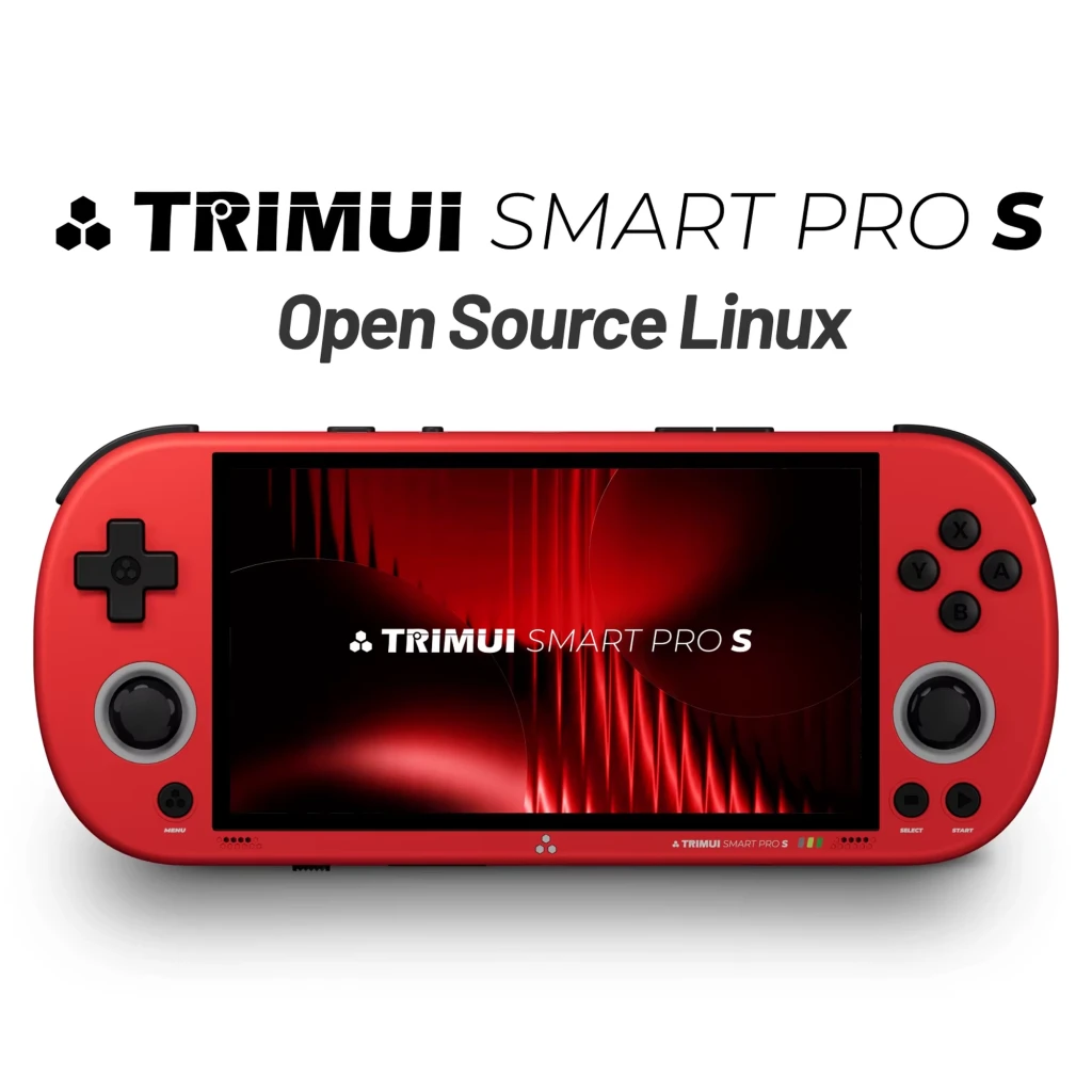 Trimui Smart Pro S TG5050 Rojo sin SD Card, consola retro portátil con pantalla amplia, cruceta, joysticks duales, botones frontales y carcasa roja mate - Ítem1