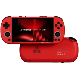 Trimui Smart Pro S TG5050 Rojo sin SD Card, consola retro portátil con pantalla amplia, cruceta, joysticks duales, botones frontales y carcasa roja mate