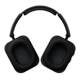 Nothing Headphone (a) Preto com design over-ear, almofadas retangulares macias, aro acolchoado e acabamento fosco, estilo minimalista e moderno sem fios