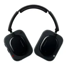 Nothing Headphone a Preto com diadema acolchoada, auscultadores quadrados pretos com detalhes transparentes, almofadas macias e acabamento brilhante