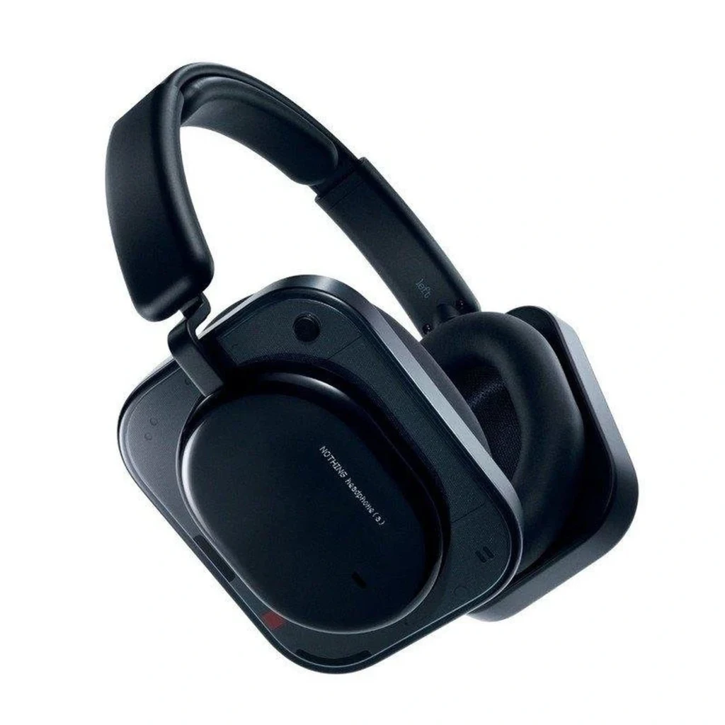 Auriculares Nothing Headphone a Negro de diadema, diseño cuadrado con copas grandes brillantes, almohadillas acolchadas, diadema ajustable y acabado mate - Ítem1