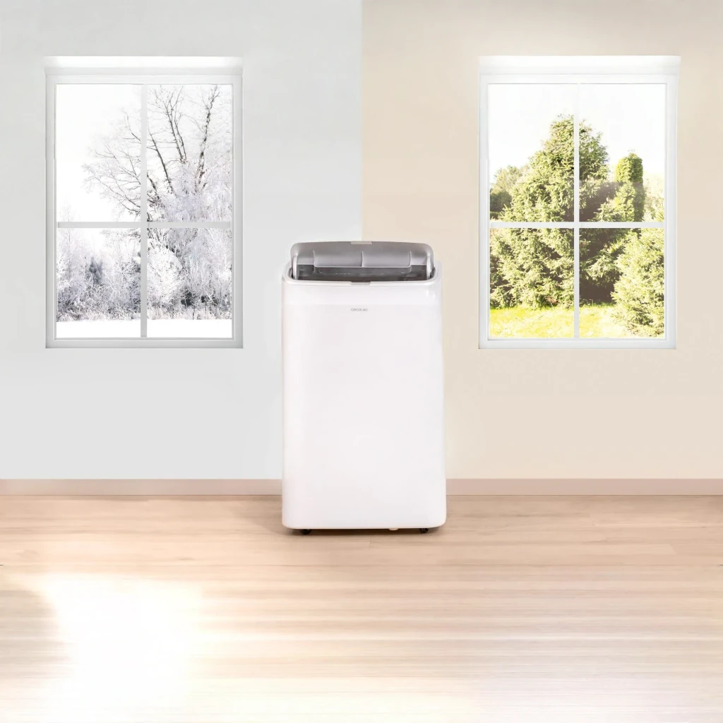 Aire Acondicionado Portátil Cecotec ForceClima 14600 Heating Blanco 14000 BTU/h Bomba de Calor, en uso: unidad sobre suelo