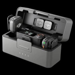 DJI Mic 3 avec 2 émetteurs, un récepteur et un étui de recharge