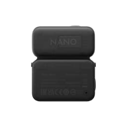 Módulo DJI Osmo Nano Standard negro con logotipo NANO, cuerpo compacto de plástico mate, inscripciones traseras y puertos señalados, 124 g, 64GB, 4K CMOS