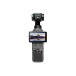 Cámara gimbal DJI Osmo Pocket 4 Standard Edition 4K 120fps con pantalla táctil frontal, joystick, botones de control y lente estabilizada en 3 ejes