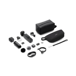 DJI Osmo Pocket 4 Creator Combo 4K 240fps Mic 3 con cámara gimbal compacta, micrófono inalámbrico, estuche, funda, cables, soporte, filtros y accesorios