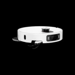 Xiaomi Robot Vacuum H50 Pro 15000Pa Estacion Omni en color blanco, cuerpo circular bajo con sensor LiDAR superior y parachoques frontal con cámara integrada