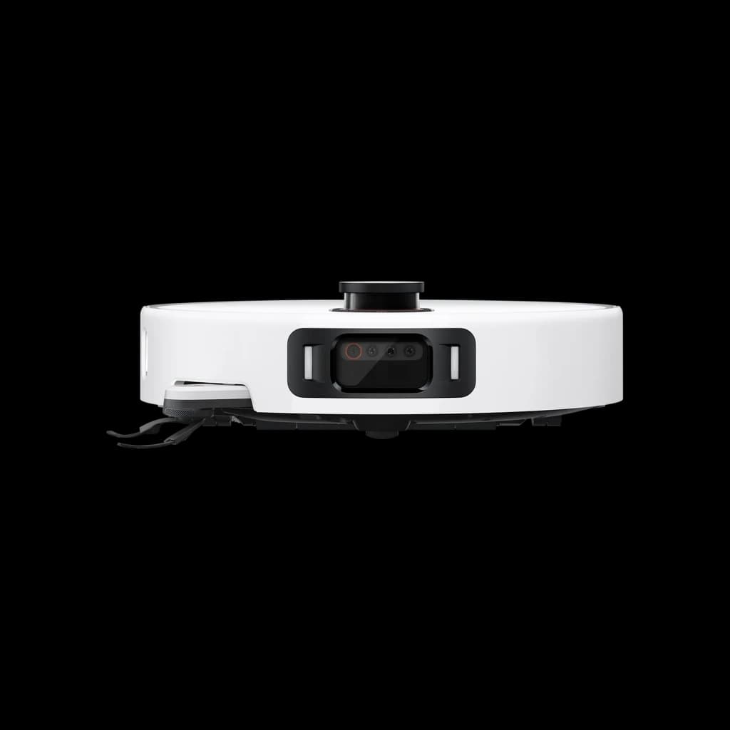 Xiaomi Robot Vacuum H50 Pro 15000Pa Estacion Omni en color blanco, diseño redondo, sensor frontal con cámara, torreta LiDAR superior y cepillos laterales