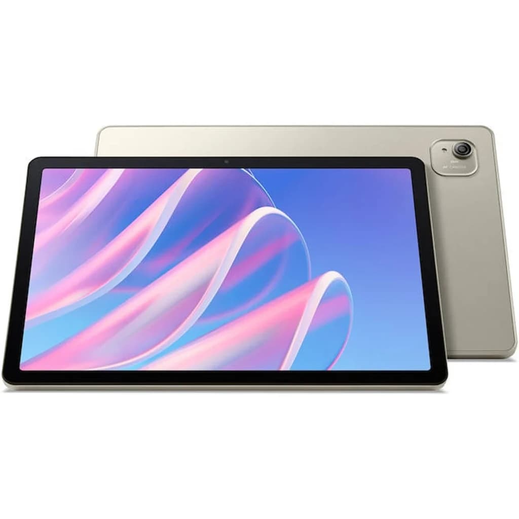 TABLET ACER ICONIA TAB A11 4/128 11 SILVER, écran 11 pouces bord fin, boîtier argent, caméra arrière carrée, façade noire, affichage lumineux rose et bleu