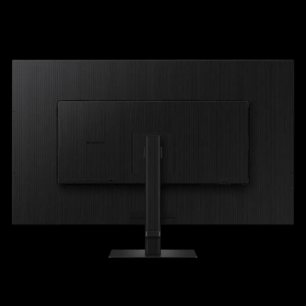 Vista traseira do monitor Samsung ViewFinity S70D Vista frontal do monitor Samsung ViewFinity S70D