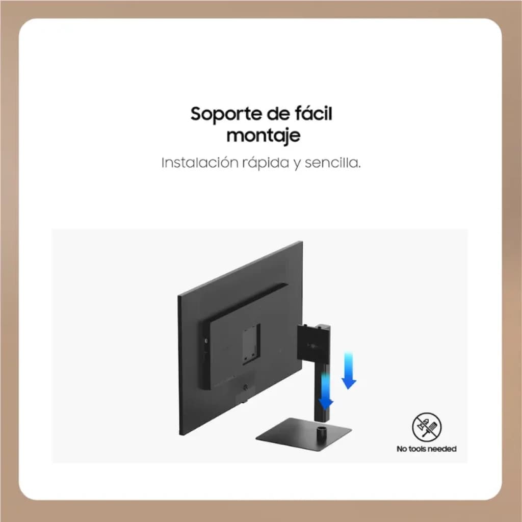 Suporte de montagem fácil para monitor Samsung Viewfinity S70D 37 polegadas, encaixe rápido sem ferramentas, base estável e coluna ajustável