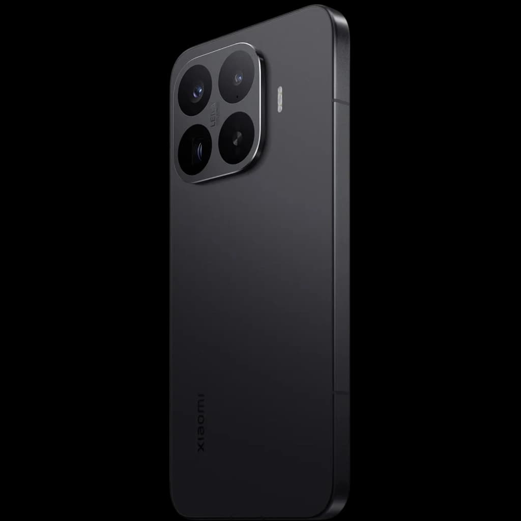 Xiaomi 17T Pro 5G negro con acabado mate, bordes planos y módulo triple de cámaras traseras grandes con flash lateral; diseño elegante y minimalista