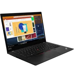 Ultrabook noir Lenovo ThinkPad X13 Gen 3, écran 13,3 pouces bord fin, clavier rétroéclairé avec TrackPoint rouge, châssis fin, ports latéraux visibles